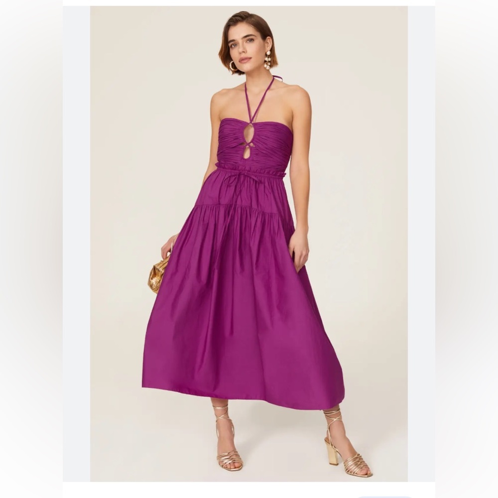 Ulla Johnson Ella Halter Cutout Midi dress size 14 worn once